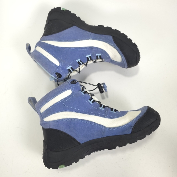 Lands’ End Frostline Hiker Boots Women’s Blue White Size 6.5 Leather Suede Shoes - Picture 7 of 12